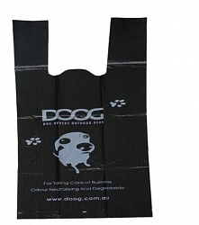 Пакеты биоразлагаемые для уборки за собакой DOOG , чёрные, 1х20шт